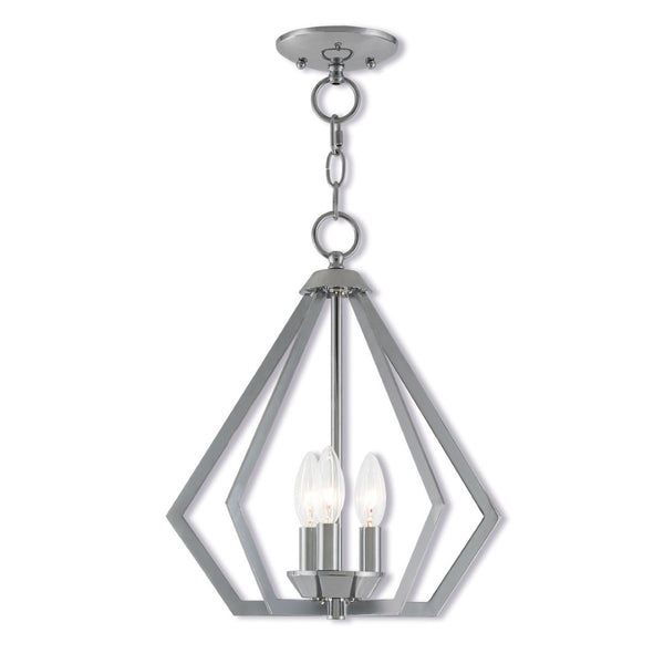 HomeRoots Three Light Dimmable Chandelier - Modern Cylinder Shades for Elegant Hallway and Bedroom Lighting 687265