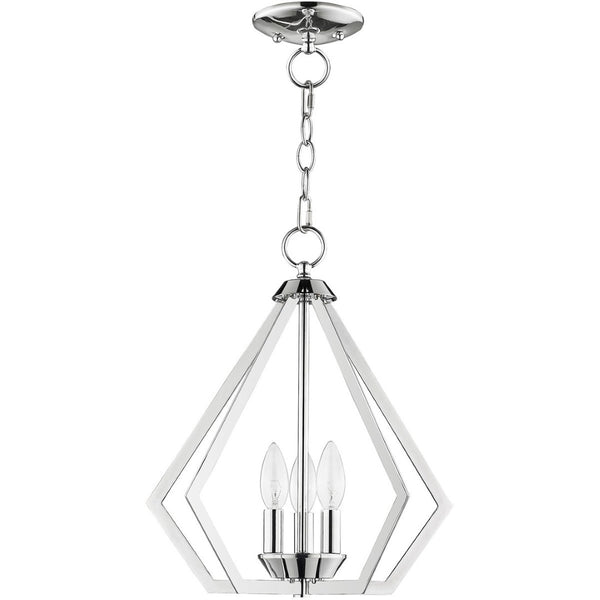 HomeRoots Three Light Dimmable Chandelier - Modern Cylinder Shades for Elegant Hallway and Bedroom Lighting 687265
