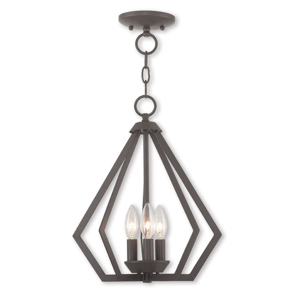 HomeRoots Bronze Three-Light Dimmable Chandelier with Modern Cylinder Shades for Elegant Compact Spaces 687266