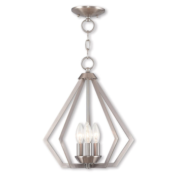HomeRoots Three Light Dimmable Chandelier with Sleek Cylinder Shades for Modern Home Décor & Versatile Ambiance 687267