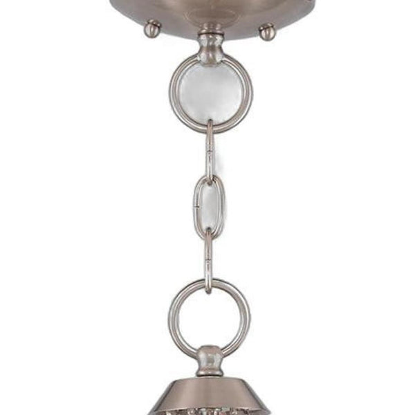 HomeRoots Three Light Dimmable Chandelier with Sleek Cylinder Shades for Modern Home Décor & Versatile Ambiance 687267