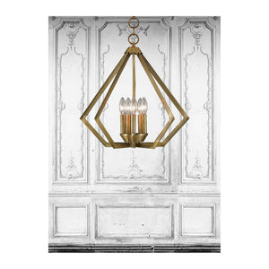 HomeRoots Five Light Dimmable Chandelier with Stylish Cylinder Shades for Modern Home Illumination & Design 687268