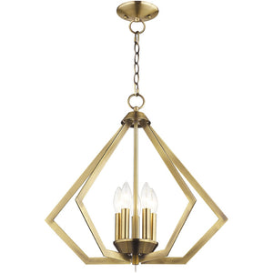 HomeRoots Five Light Dimmable Chandelier with Stylish Cylinder Shades for Modern Home Illumination & Design 687268