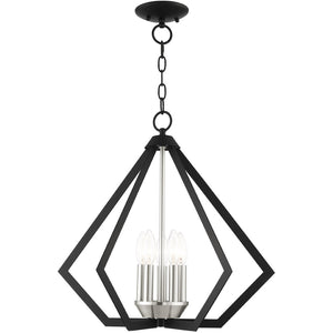 HomeRoots Five Light Dimmable Chandelier with Cylinder Shades - Modern Design for Elegant Home Lighting Solutions 687269