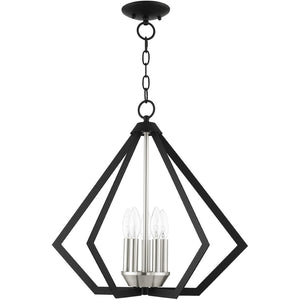 HomeRoots Five Light Dimmable Chandelier with Cylinder Shades - Modern Design for Elegant Home Lighting Solutions 687269