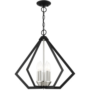 HomeRoots Five Light Dimmable Chandelier with Cylinder Shades - Modern Design for Elegant Home Lighting Solutions 687269