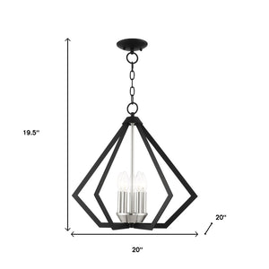HomeRoots Five Light Dimmable Chandelier with Cylinder Shades - Modern Design for Elegant Home Lighting Solutions 687269