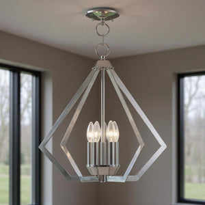 HomeRoots Five Light Dimmable Chandelier with Sleek Cylindrical Shades for Modern Spaces - Adjustable Ambiance 687270