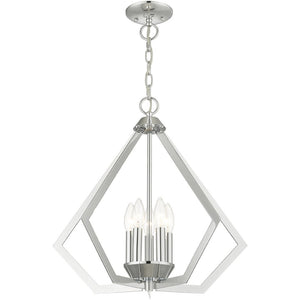 HomeRoots Five Light Dimmable Chandelier with Sleek Cylindrical Shades for Modern Spaces - Adjustable Ambiance 687270