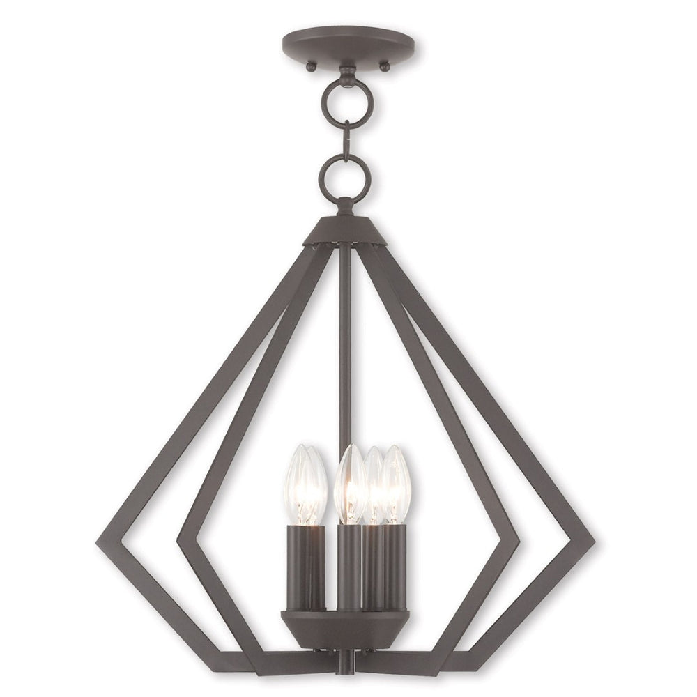 HomeRoots Bronze Five-Light Dimmable Chandelier with Elegant Cylinder Shades for Modern & Classic Spaces 687271