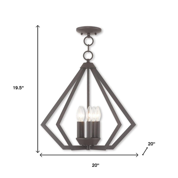 HomeRoots Bronze Five-Light Dimmable Chandelier with Elegant Cylinder Shades for Modern & Classic Spaces 687271
