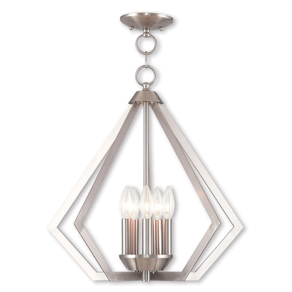 HomeRoots Five Light Dimmable Chandelier – Modern Steel Fixture with Cylindrical Shades for Any Décor Space 687272