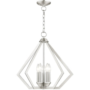 HomeRoots Five Light Dimmable Chandelier – Modern Steel Fixture with Cylindrical Shades for Any Décor Space 687272