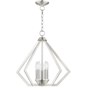 HomeRoots Five Light Dimmable Chandelier – Modern Steel Fixture with Cylindrical Shades for Any Décor Space 687272