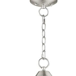 HomeRoots Five Light Dimmable Chandelier – Modern Steel Fixture with Cylindrical Shades for Any Décor Space 687272