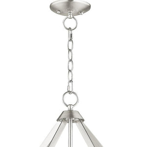 HomeRoots Five Light Dimmable Chandelier – Modern Steel Fixture with Cylindrical Shades for Any Décor Space 687272