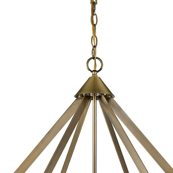 HomeRoots Six Light Dimmable Chandelier with Modern Cylindrical Shades for Stylish Ambiance in Any Room 687273