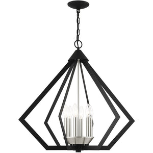 HomeRoots Six Light Dimmable Chandelier - Modern Cylindrical Design for Adjustable Illumination in Any Space 687274