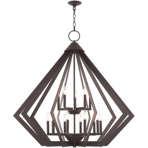 HomeRoots Bronze Multi-Light Dimmable Chandelier - Elegant Cylinder Shades for Stylish Home Ambiance 687277