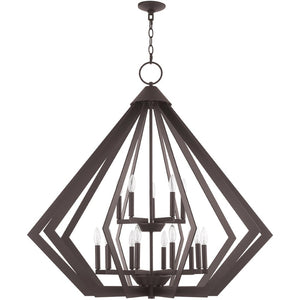 HomeRoots Bronze Multi-Light Dimmable Chandelier - Elegant Cylinder Shades for Stylish Home Ambiance 687277