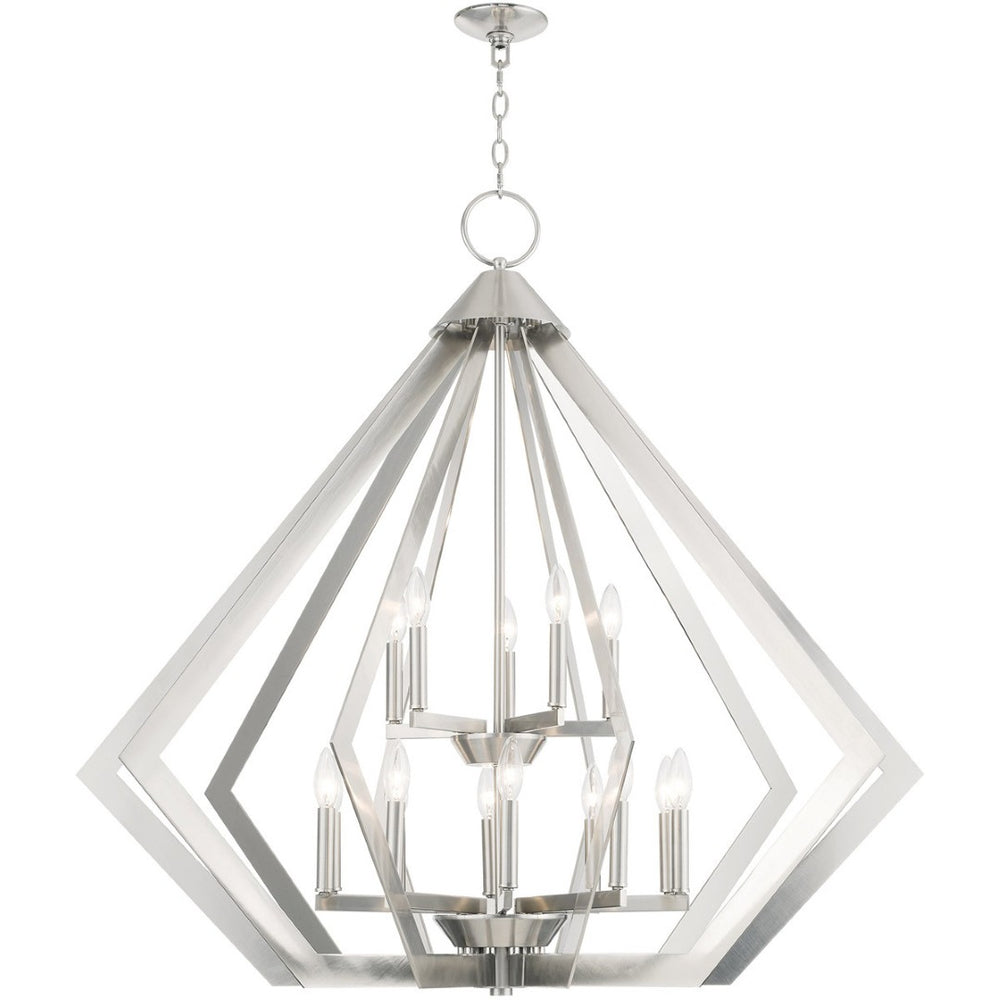 HomeRoots Multi Light Dimmable Chandelier - Modern Cylinder Shades for Stylish Dining & Living Spaces, Hardwired 687278