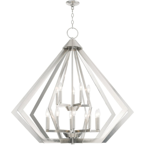 HomeRoots Multi Light Dimmable Chandelier - Modern Cylinder Shades for Stylish Dining & Living Spaces, Hardwired 687278