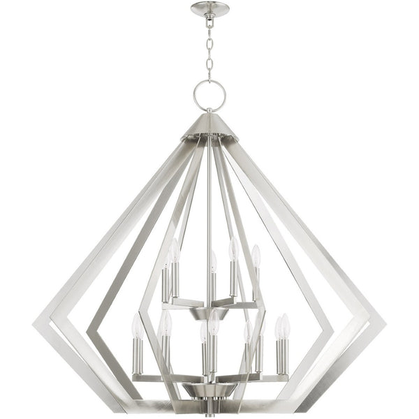 HomeRoots Multi Light Dimmable Chandelier - Modern Cylinder Shades for Stylish Dining & Living Spaces, Hardwired 687278
