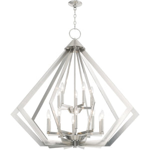 HomeRoots Multi Light Dimmable Chandelier - Modern Cylinder Shades for Stylish Dining & Living Spaces, Hardwired 687278