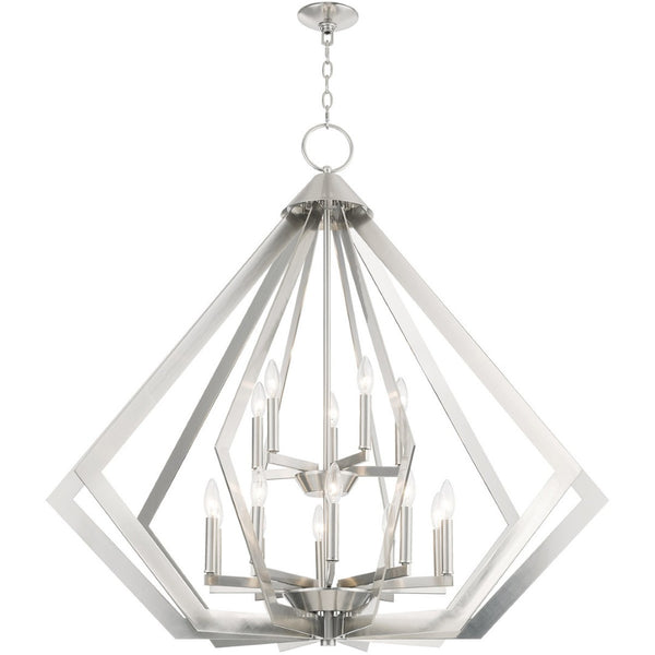 HomeRoots Multi Light Dimmable Chandelier - Modern Cylinder Shades for Stylish Dining & Living Spaces, Hardwired 687278