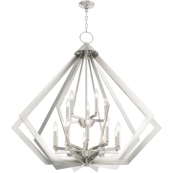 HomeRoots Multi Light Dimmable Chandelier - Modern Cylinder Shades for Stylish Dining & Living Spaces, Hardwired 687278