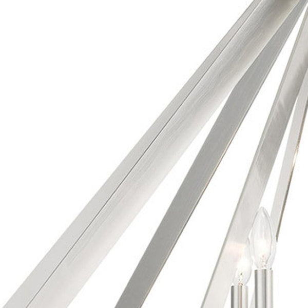 HomeRoots Multi Light Dimmable Chandelier - Modern Cylinder Shades for Stylish Dining & Living Spaces, Hardwired 687278