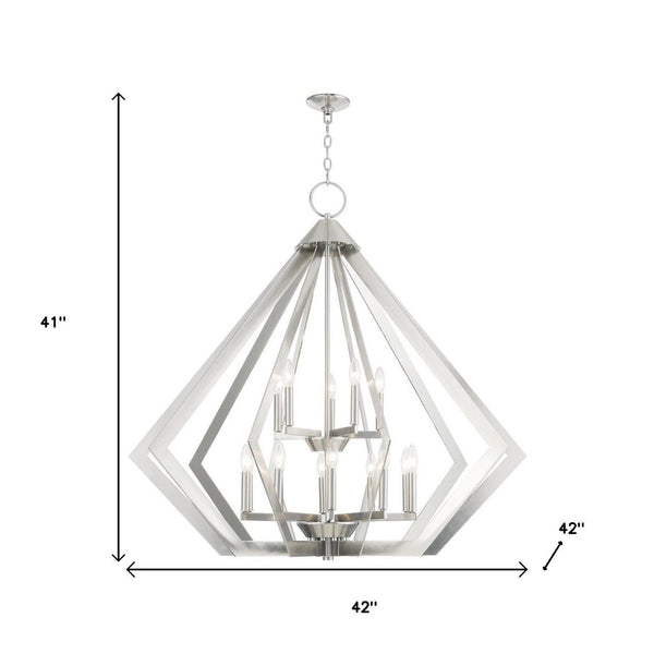 HomeRoots Multi Light Dimmable Chandelier - Modern Cylinder Shades for Stylish Dining & Living Spaces, Hardwired 687278