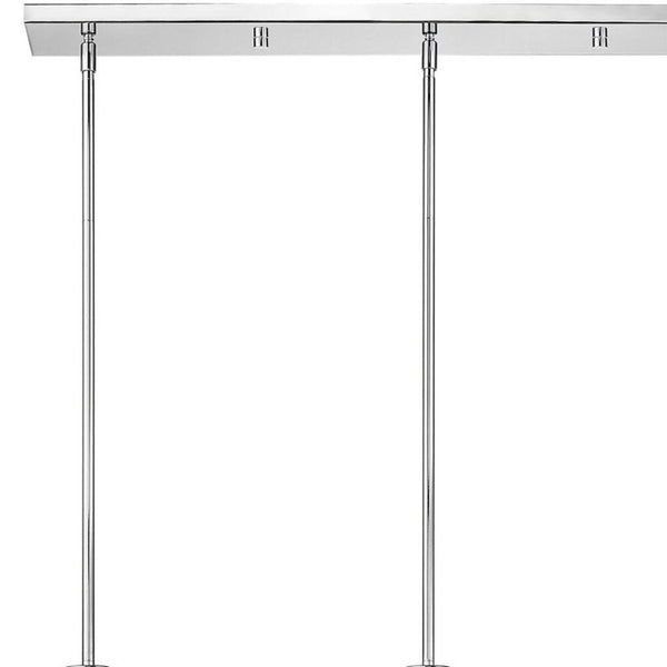 HomeRoots Silver Dimmable Three-Light Chandelier with Opal Cylinder Shades for Elegant Home Ambiance 687281