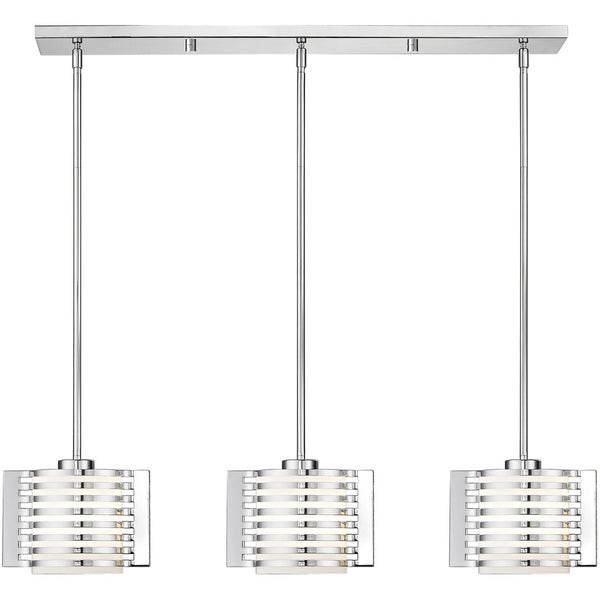 HomeRoots Silver Dimmable Three-Light Chandelier with Opal Cylinder Shades for Elegant Home Ambiance 687281