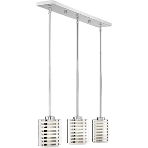 HomeRoots Silver Dimmable Three-Light Chandelier with Opal Cylinder Shades for Elegant Home Ambiance 687281