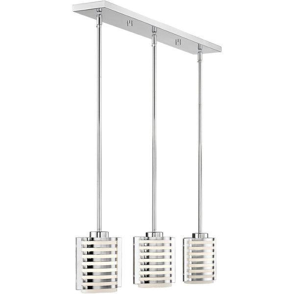 HomeRoots Silver Dimmable Three-Light Chandelier with Opal Cylinder Shades for Elegant Home Ambiance 687281