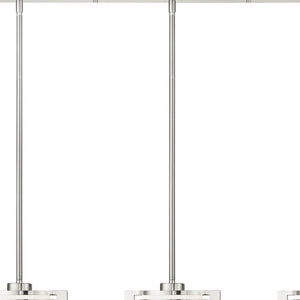 HomeRoots Three Light Dimmable Chandelier with Stylish Cylinder Shades for Modern Home Illumination Upgrade 687282