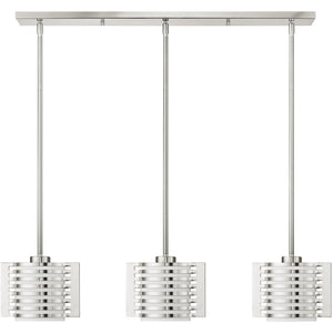 HomeRoots Three Light Dimmable Chandelier with Stylish Cylinder Shades for Modern Home Illumination Upgrade 687282