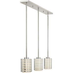 HomeRoots Three Light Dimmable Chandelier with Stylish Cylinder Shades for Modern Home Illumination Upgrade 687282
