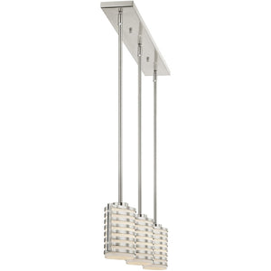 HomeRoots Three Light Dimmable Chandelier with Stylish Cylinder Shades for Modern Home Illumination Upgrade 687282