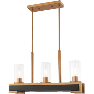 HomeRoots Two Light Dimmable Chandelier - Modern Cylinder Shades for Adjustable Ambiance in Any Space 687283