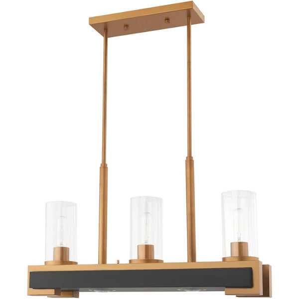 HomeRoots Two Light Dimmable Chandelier - Modern Cylinder Shades for Adjustable Ambiance in Any Space 687283