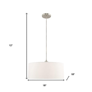 HomeRoots Dimmable Chandelier: Modern Cylinder Shades, Stylish Steel Design for Versatile Ambiance & Easy Installation 687284