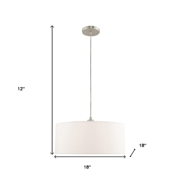 HomeRoots Dimmable Chandelier: Modern Cylinder Shades, Stylish Steel Design for Versatile Ambiance & Easy Installation 687284