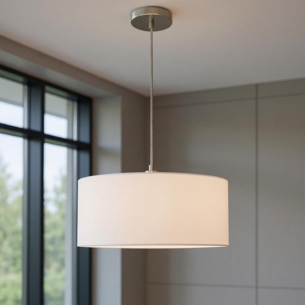 HomeRoots Dimmable Chandelier: Modern Cylinder Shades, Stylish Steel Design for Versatile Ambiance & Easy Installation 687284