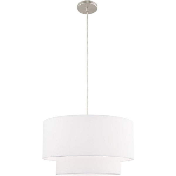 HomeRoots Dimmable Cylindrical Chandelier with Shades - Modern Elegance for Hallways, Bedrooms, and More! 687285