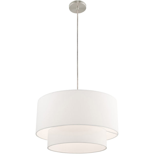 HomeRoots Dimmable Cylindrical Chandelier with Shades - Modern Elegance for Hallways, Bedrooms, and More! 687285