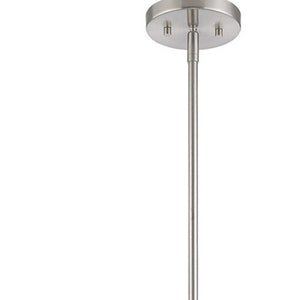 HomeRoots Nickel Modern Dimmable Chandelier with Clear Metal Accents - Stylish Lighting for Any Space 687289