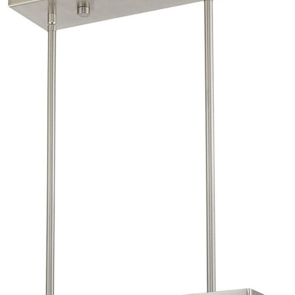 HomeRoots Three Light Dimmable Chandelier with Sleek Cylindrical Shades for Stylish Modern Home Décor 687291