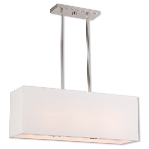 HomeRoots Three Light Dimmable Chandelier - Modern Cylinder Shades for Elegant Dining & Living Spaces 687292